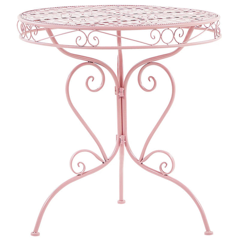 Pink Metal Balcony Furniture Set