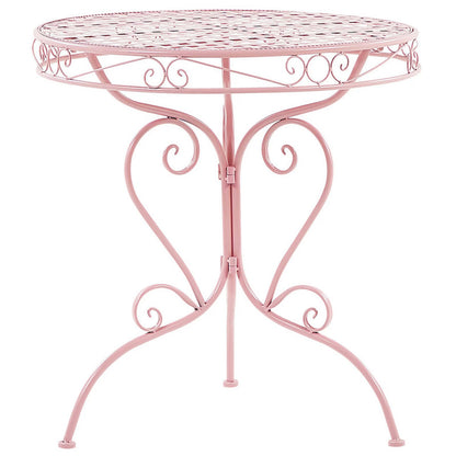 Pink Metal Balcony Furniture Set