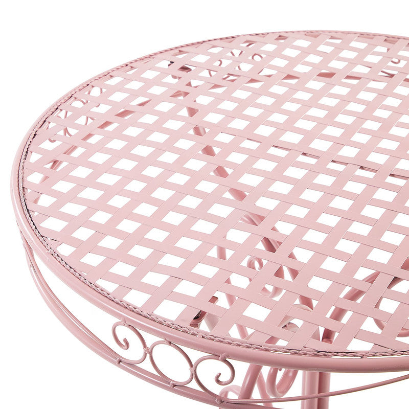 Pink Metal Balcony Furniture Set