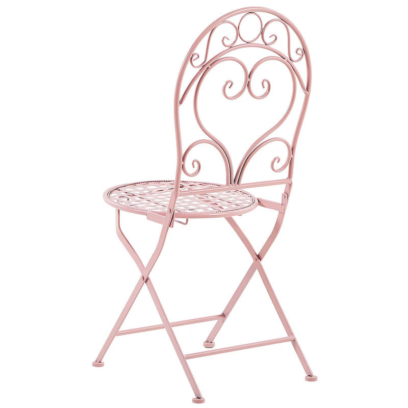 Pink Metal Balcony Furniture Set