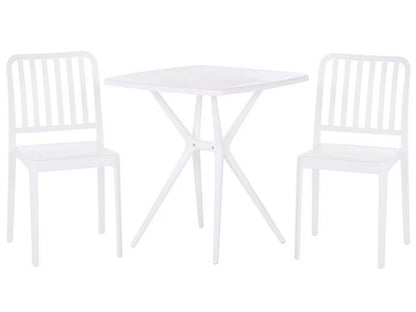 Bistro Set in Blue Synthetic Material for 2 People