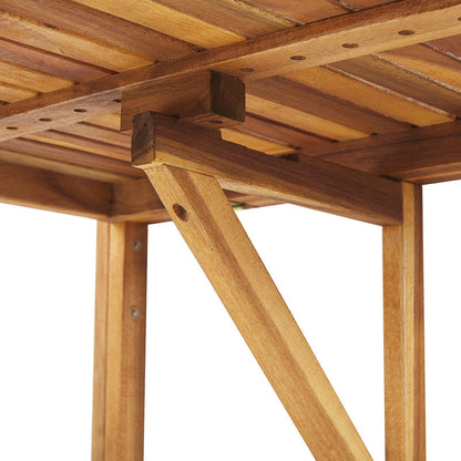 Folding Table for 2 People in Acacia Wood