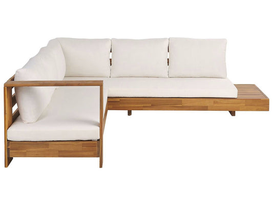 Longue Set for 5 People in Light Acacia Wood