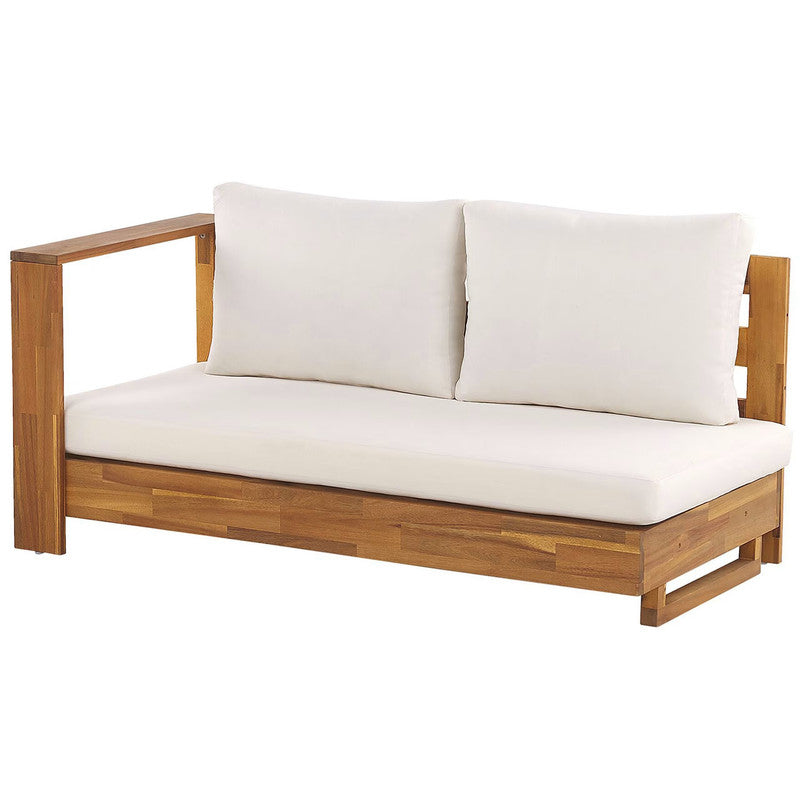 Longue Set for 5 People in Light Acacia Wood