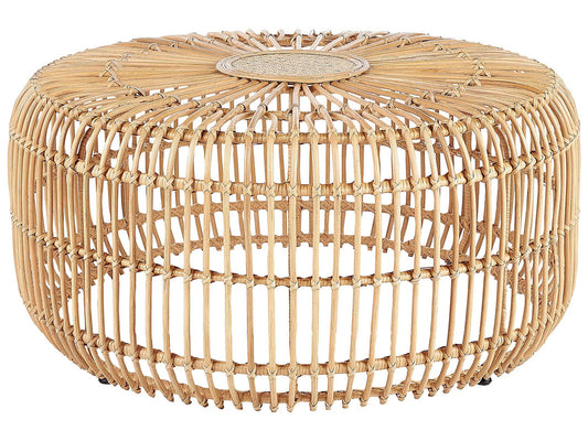 Natural Beige Rattan Coffee Table