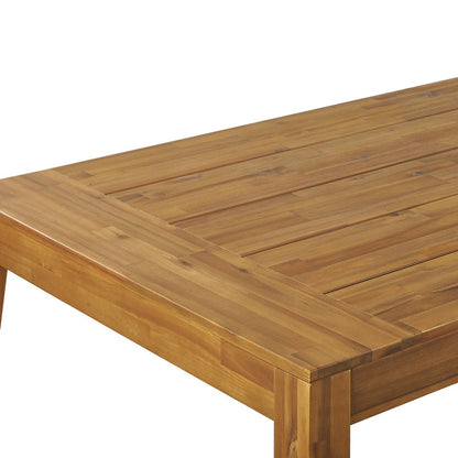 Dining Set for 6 People in Light Acacia Wood