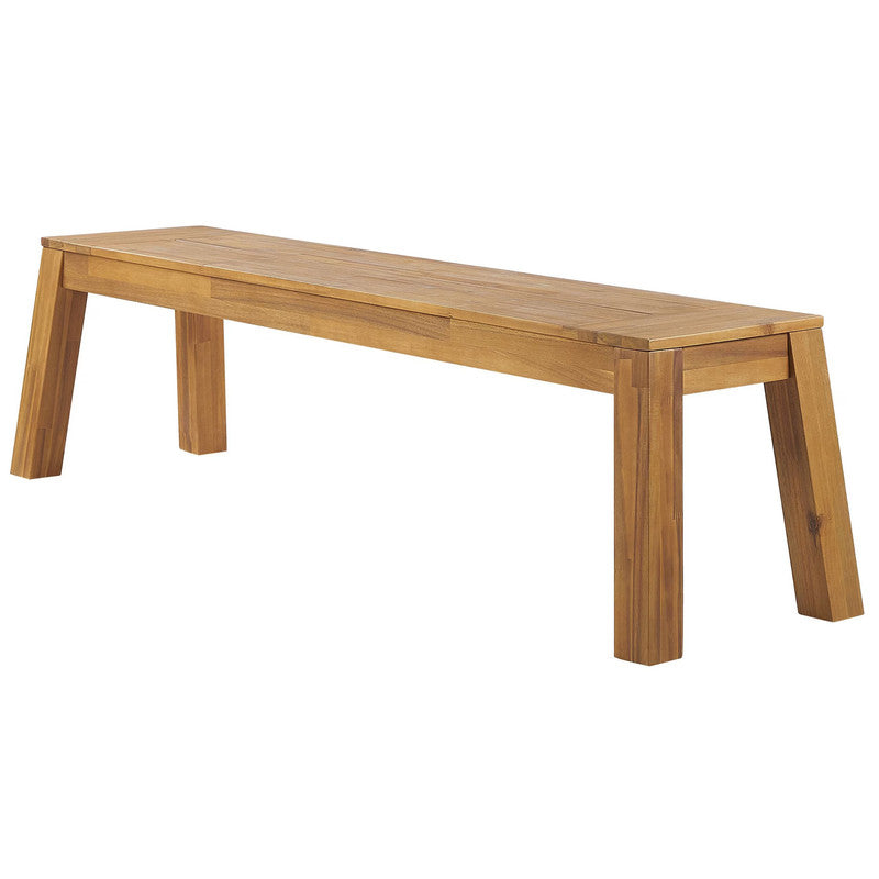 Dining Set for 6 People in Light Acacia Wood