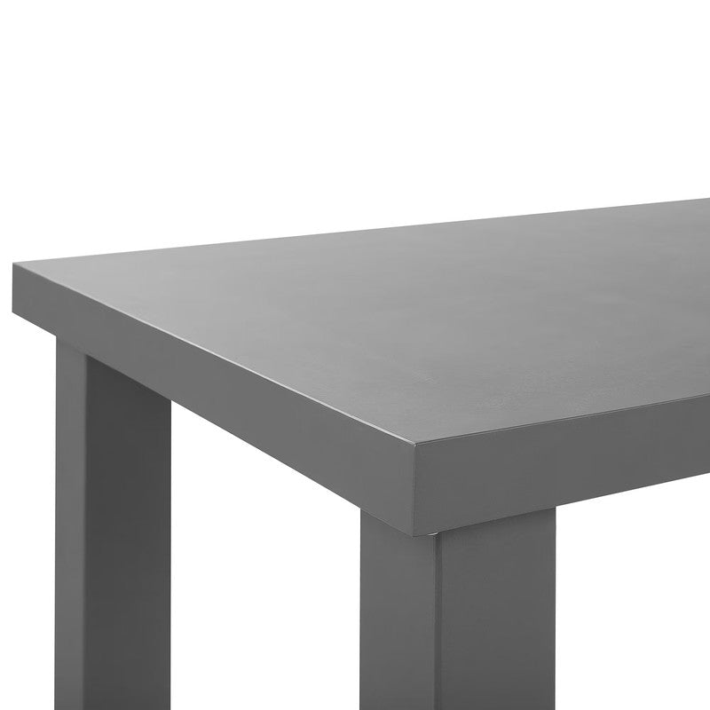 Dining Set for 4 People in Grey Fiber Reinforced Cement