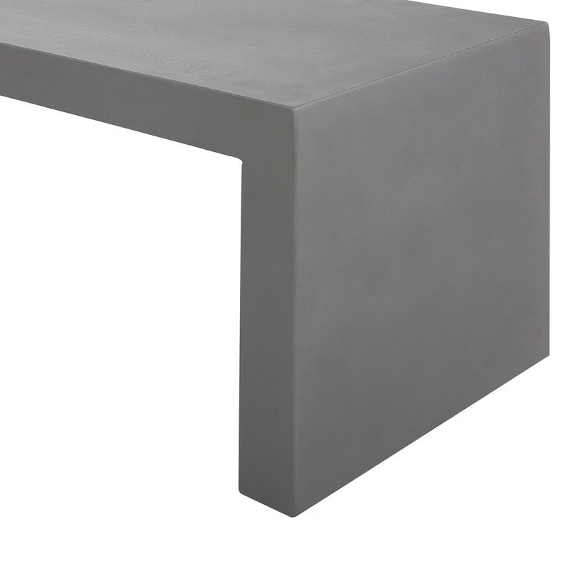 Dining Set for 4 People in Grey Fiber Reinforced Cement