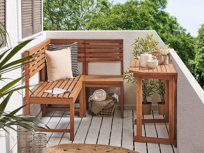 Dining Set for 4 People in Light Acacia Wood