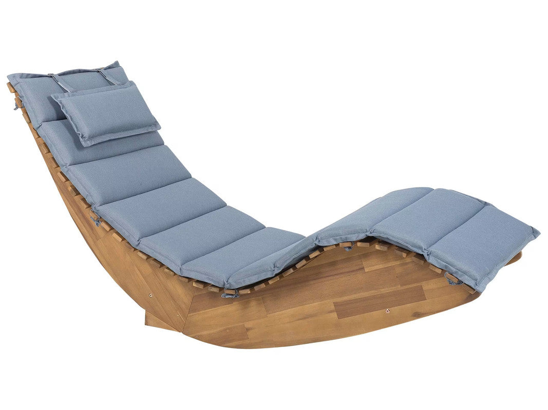 Wooden Lounger with Cushion