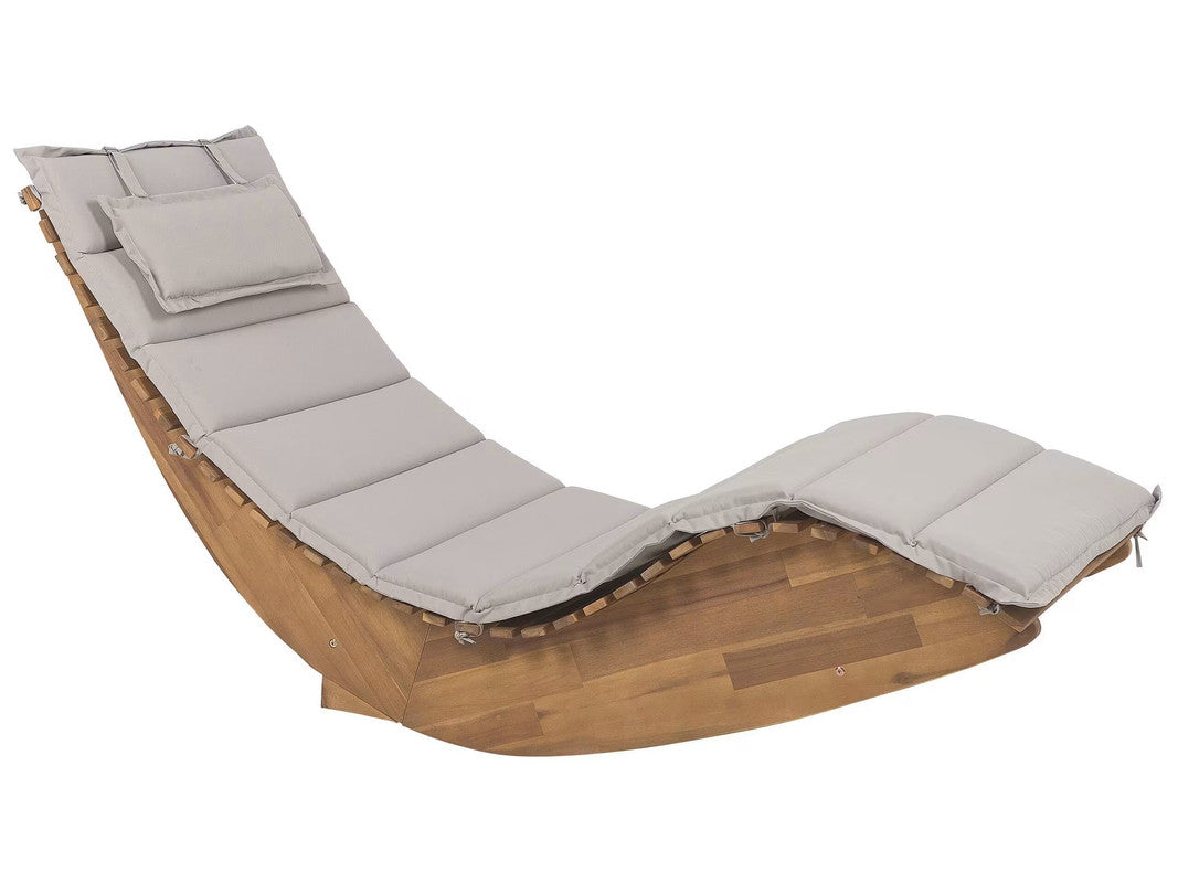 Wooden Lounger with Cushion