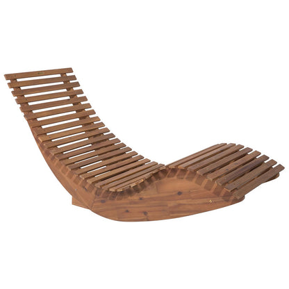 Wooden Lounger with Cushion