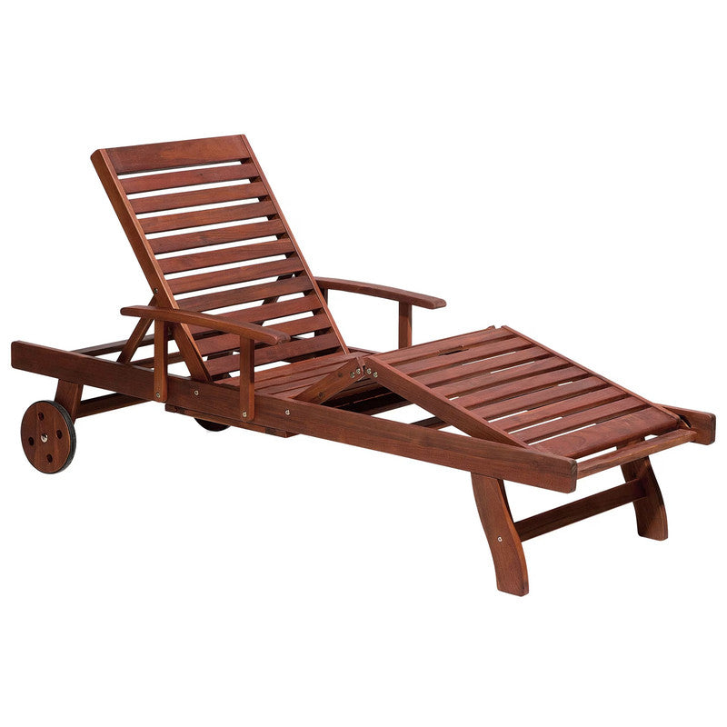 Acacia Wood Garden Lounger with Cushion